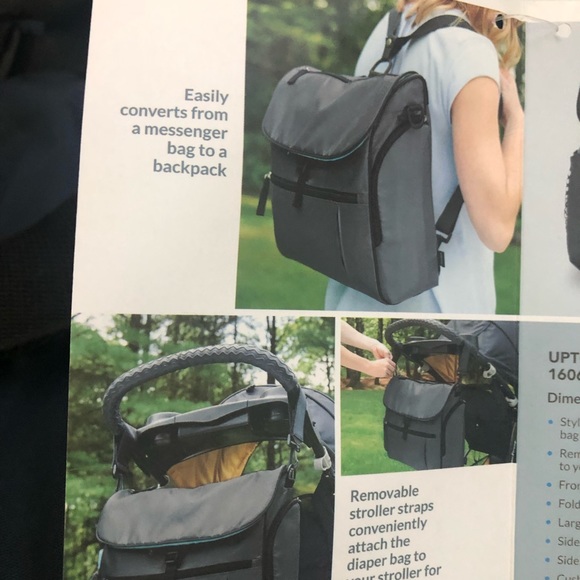 Gemline Uptown Navy Blue Convertible Diaper Bag - Picture 8 of 16